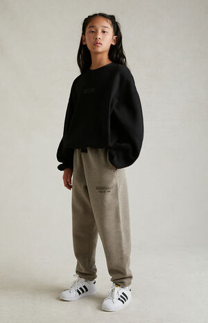 ESSENTIALS Black Crew Neck Sweatshirt image number 6