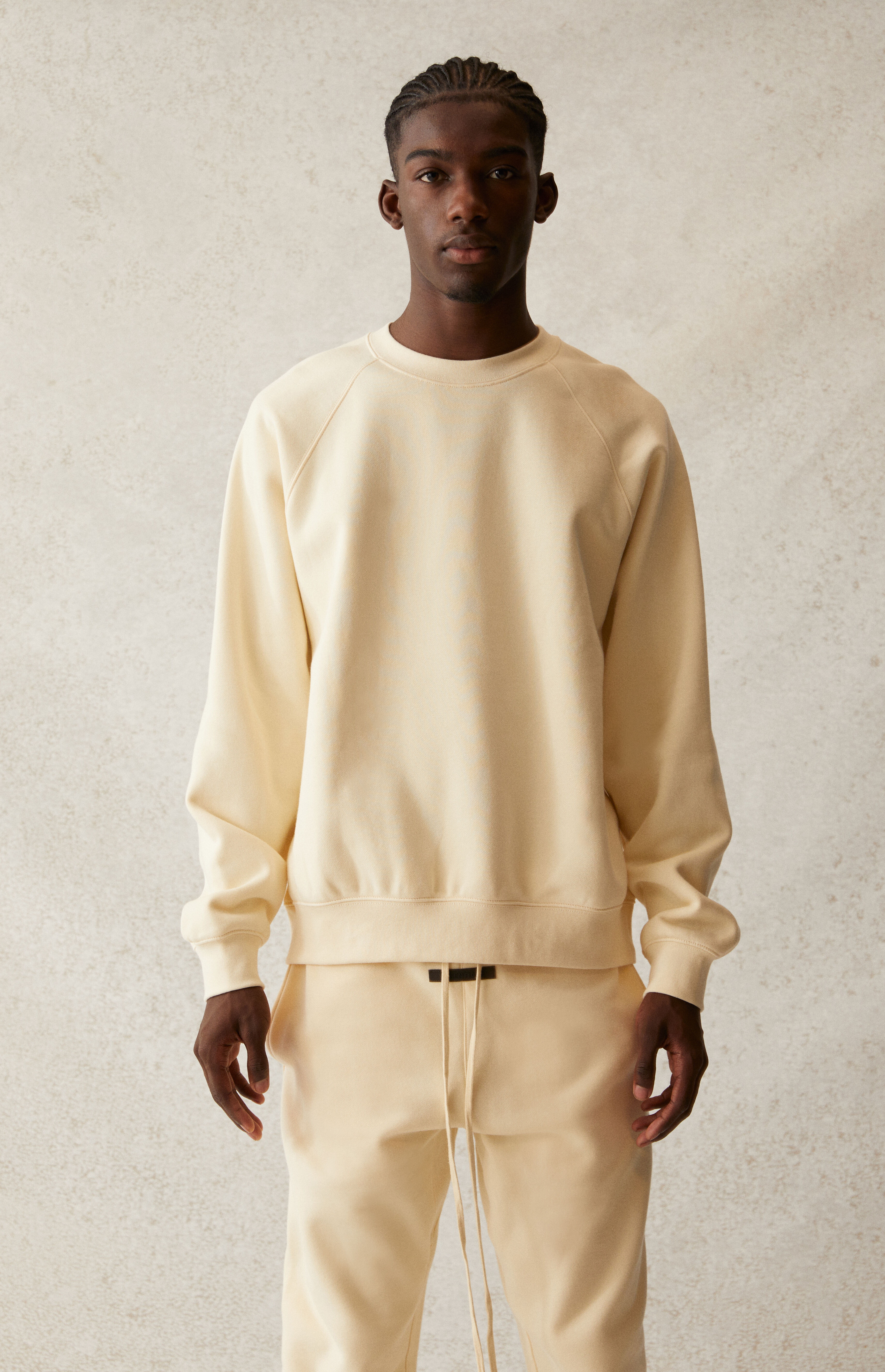 Fear of God Essentials Essentials Cream Crew Neck Sweatshirt PacSun