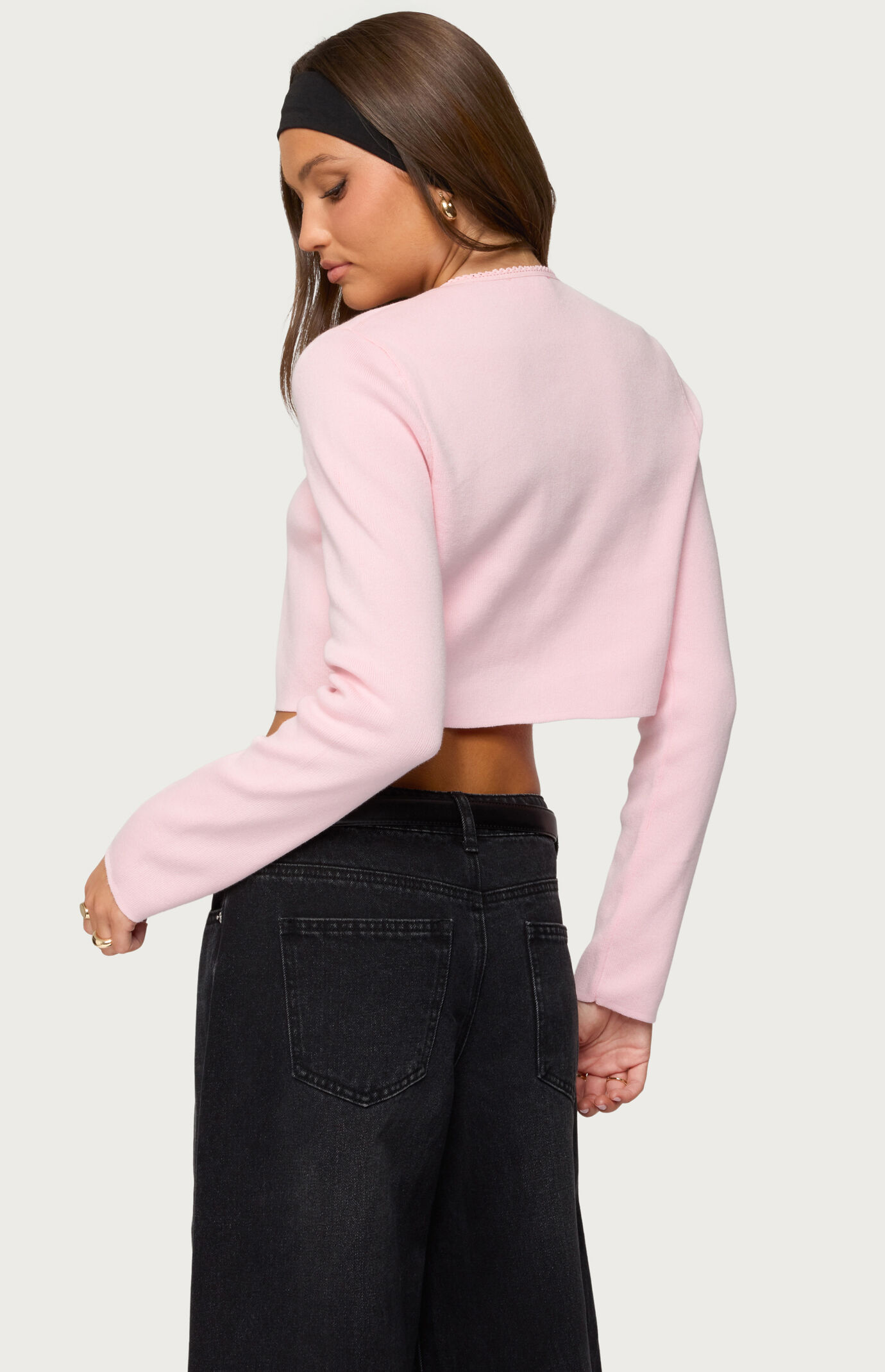 Edikted Jayne Split Front Knit Cardigan