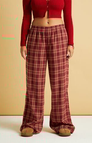 Red Flannel Boxer Pants image number 2