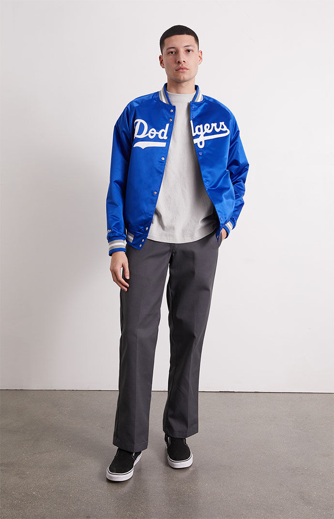 Mitchell Ness Lightweight Dodgers Satin Jacket PacSun