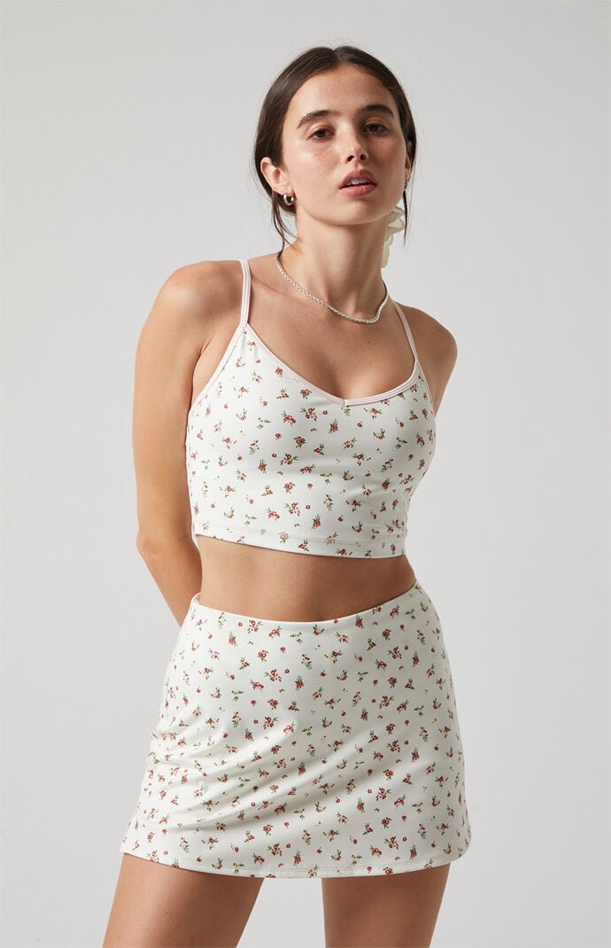 PAC 1980 WHISPER Active Floral Gemini Mini Skort