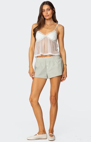 Sheer Lacey Babydoll Tank Top image number 5