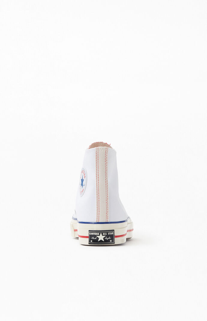 White & Red Chuck 70 Twisted Tongue High Top Shoes