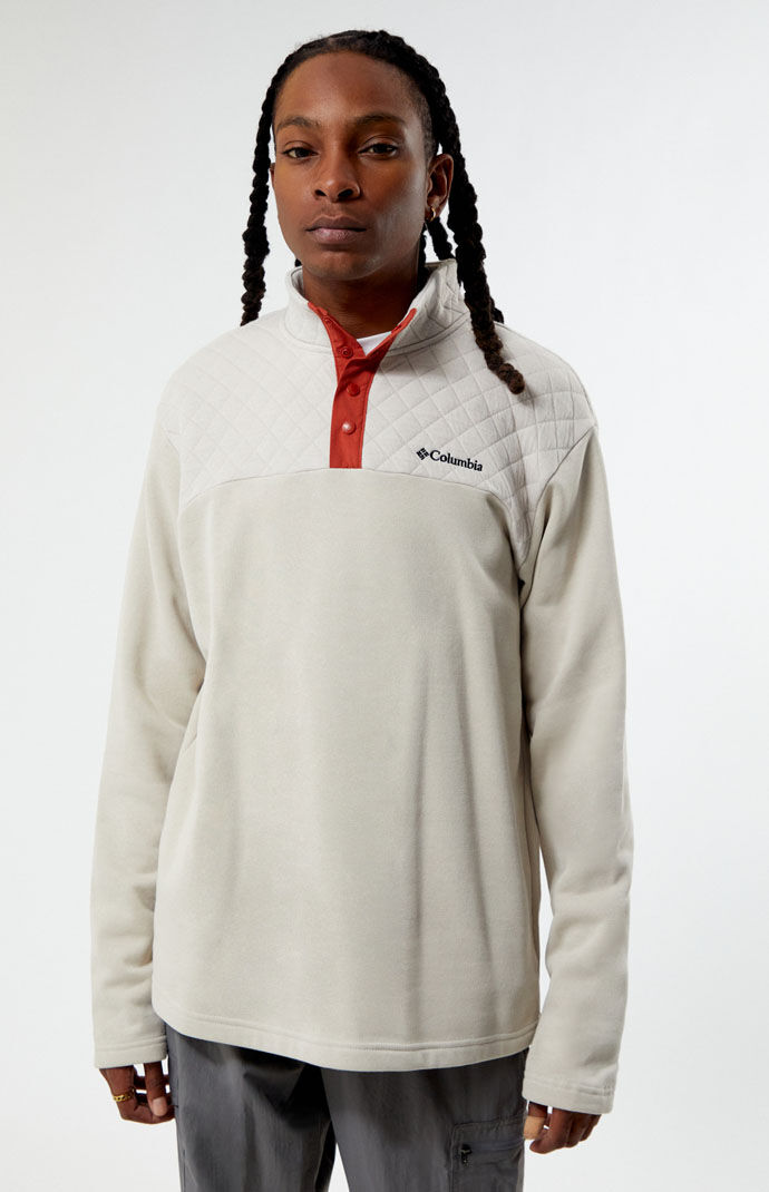 Quilted new arrivals snap sweatshirt