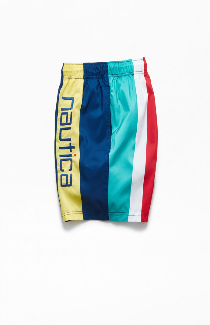 Striped 18" Swim Trunks