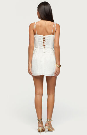 Kaira Eyelet Boned Mini Dress image number 3