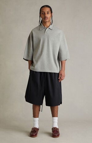 Vintage Black Active Trace Relaxed Shorts image number 2