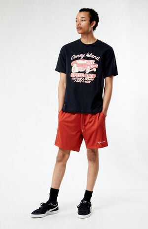 Red Mesh Basketball Shorts image number 2