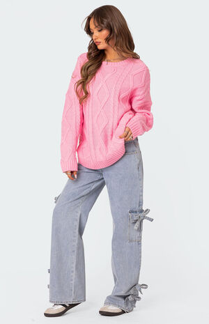 Kennedy Oversized Cable Knit Sweater image number 5