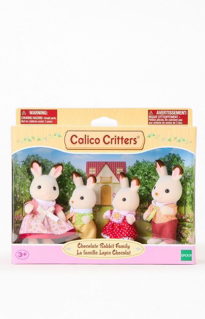 CALICO CRITTERS Chocolate Rabbit Family Figures