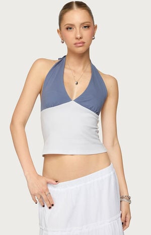 Janna Color Block Halter Top image number 1