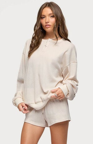 Baila Waffle Henley Top image number 2