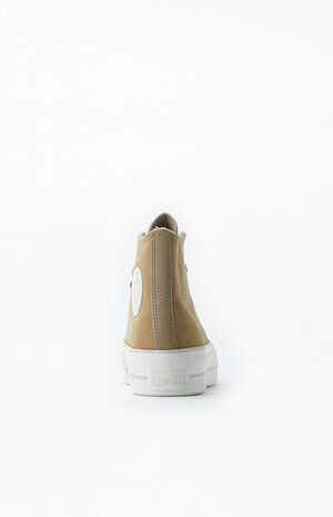 Khaki Chuck Taylor All Star Cozy Lift High Top Sneakers image number 3