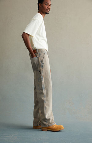 Overdyed Brown Baggy Carpenter Jeans image number 1
