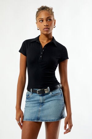 Margot Button Front Fitted Polo Shirt image number 3