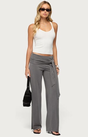 Xyla Straight Leg Tie Pants image number 5