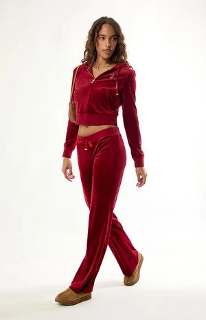 Core OG Bling Velour Ribbon Track Pants image number 1