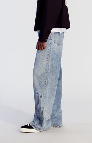 Blake Extreme Baggy Jeans Flame Light Indigo image number 3