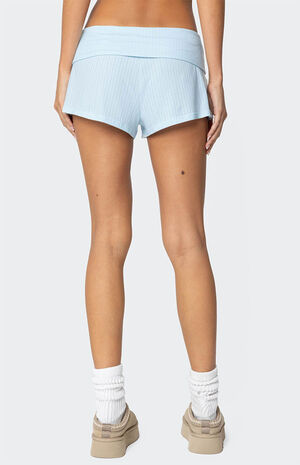 Lucilla Fold Over Ribbed Shorts image number 5
