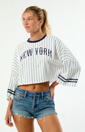 New York Sport Long Sleeve Cropped T-Shirt image number 2