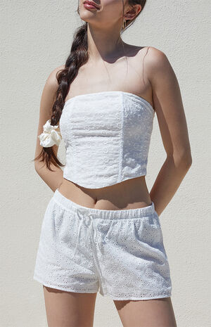 Aria Embroidered Strapless Corset image number 2