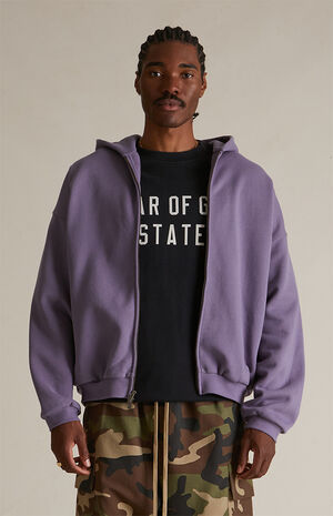 Lavender Heavy Fleece Full Zip Hoodie image number 2