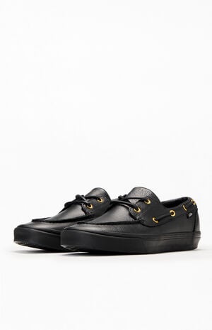 Black 2-Eyelet Boat Shoes image number 2