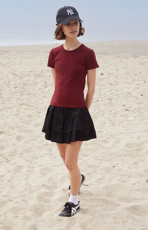 Burgundy Jasmine T-Shirt image number 4