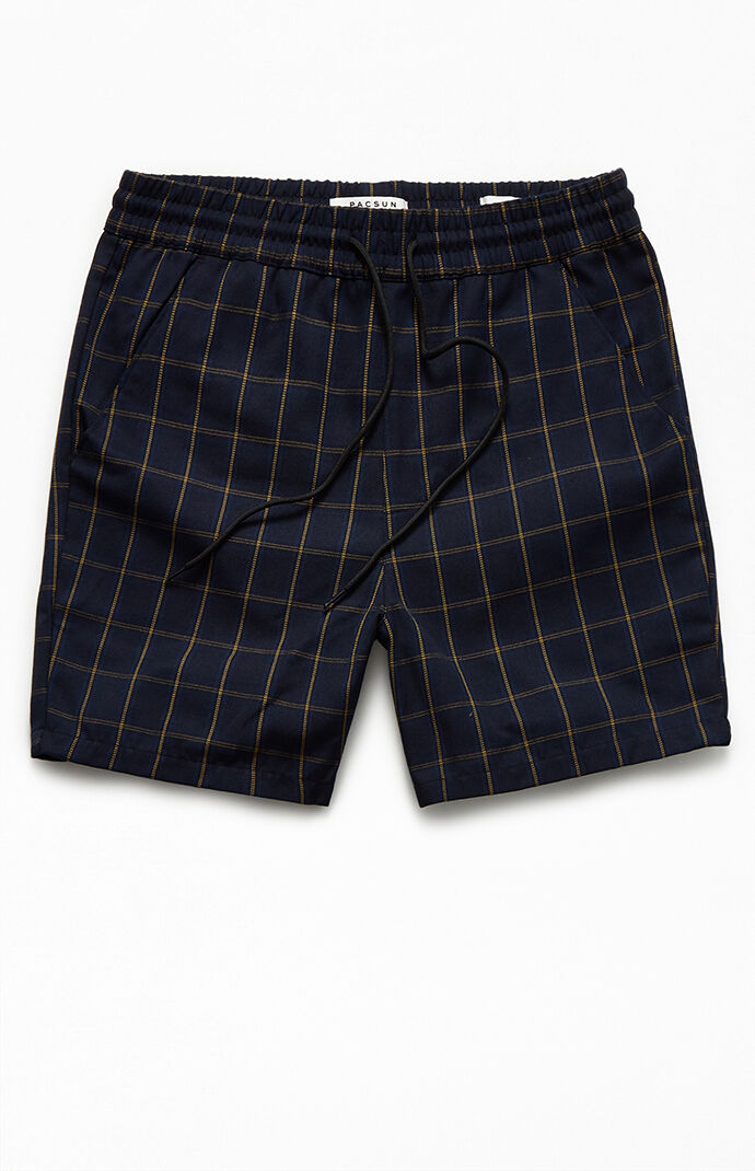 Plaid Navy Menswear Shorts
