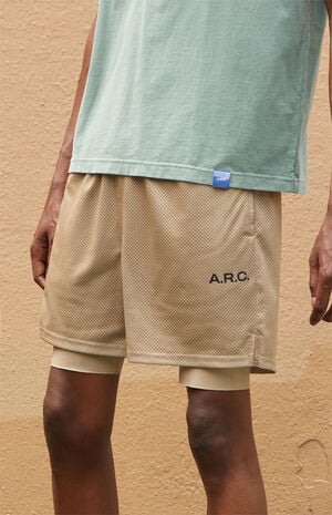 Active Tan Mesh 2 in 1 Shorts image number 5