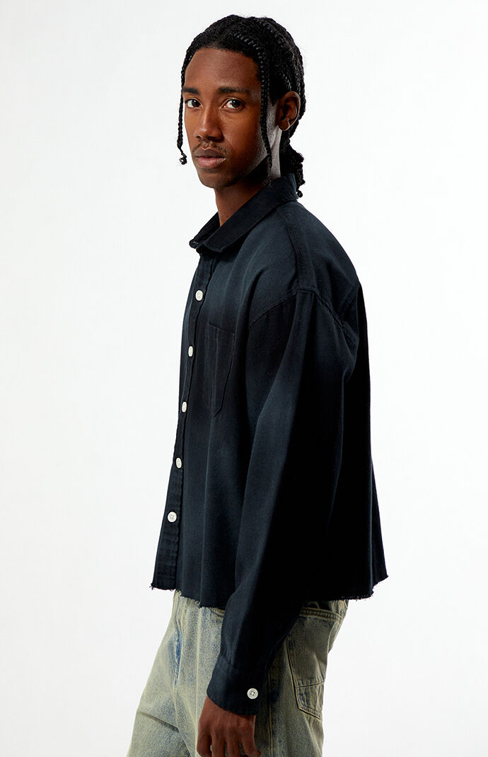 Pacsun Pike Washed Cropped Long Sleeve Work Shirt