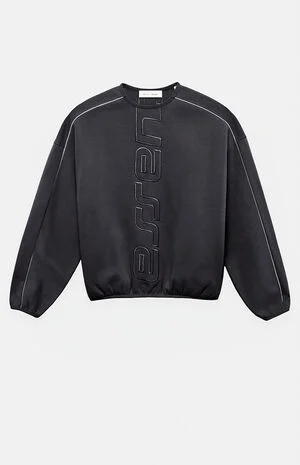 Vintage Black Active Trace Modern Crew Neck Sweatshirt image number 1