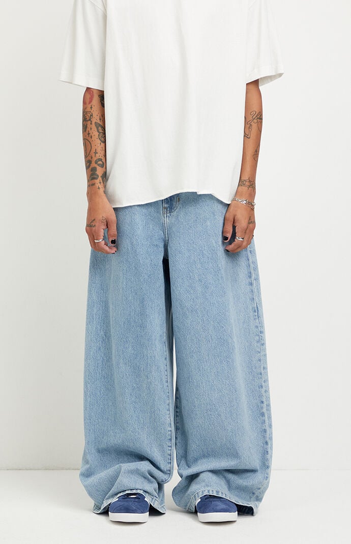 Pacsun Ryder Ultra Baggy Jeans Light Blue