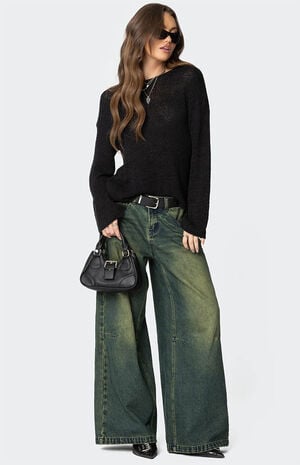 Drop Shoulder Light Knit Sweater image number 2