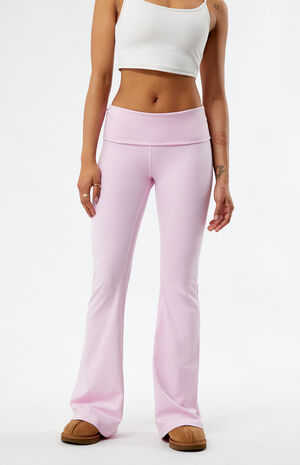 PAC WHISPER Active Fold-Over Waistband Flare Yoga Pants image number 3
