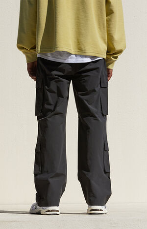 Black Baggy Cargo Pants image number 4