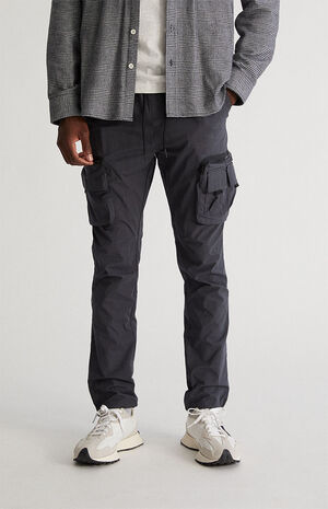 Black Oyster Nylon Cargo Pants image number 1