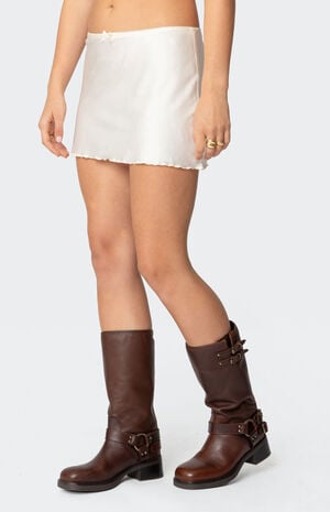 Bexley Bow Satin Mini Skirt image number 3