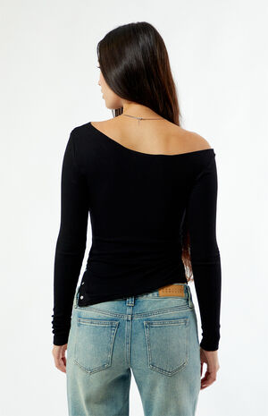 Charlotte Long Sleeve Side Button Top image number 3