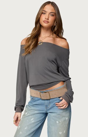 Nannie Off Shoulder Oversized Top image number 1