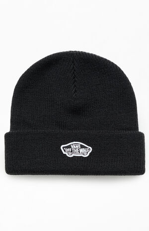 Kids Black Classic Cuff Beanie image number 1