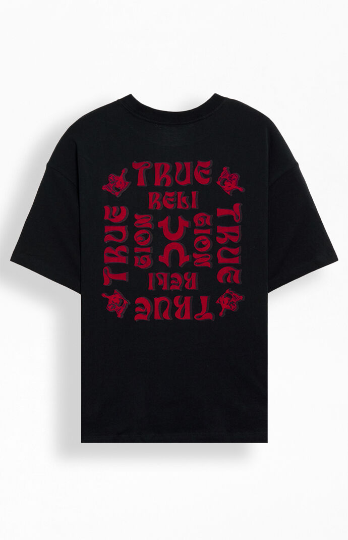 True Religion Flocked Logo Oversized T-Shirt | PacSun