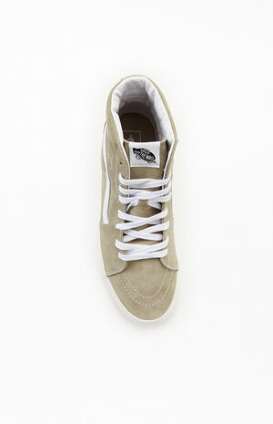 Moss Gray UA Sk8-HI Pig Suede Shoes image number 5