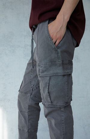 Gray Slim Cargo Pants image number 6