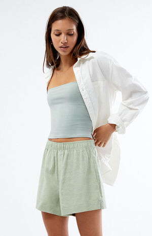 Pull-On Linen Shorts image number 1