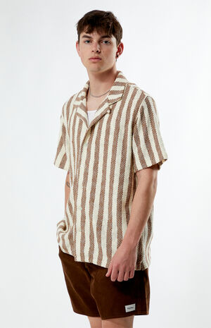 Textured Stripe Camp Shirt image number 2