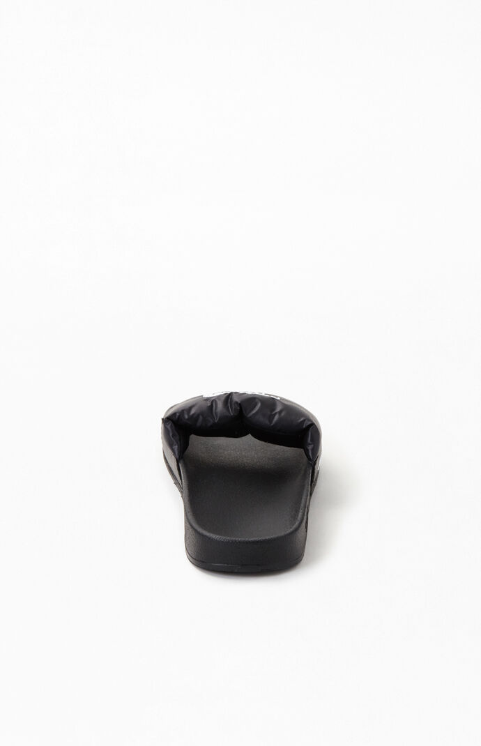 Black Nuptse Slide Sandals