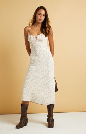 Daisy Floral Tie Front Midi Dress image number 1
