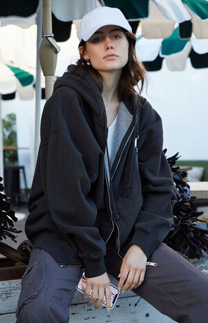 Black Full Zip Hoodie image number 1